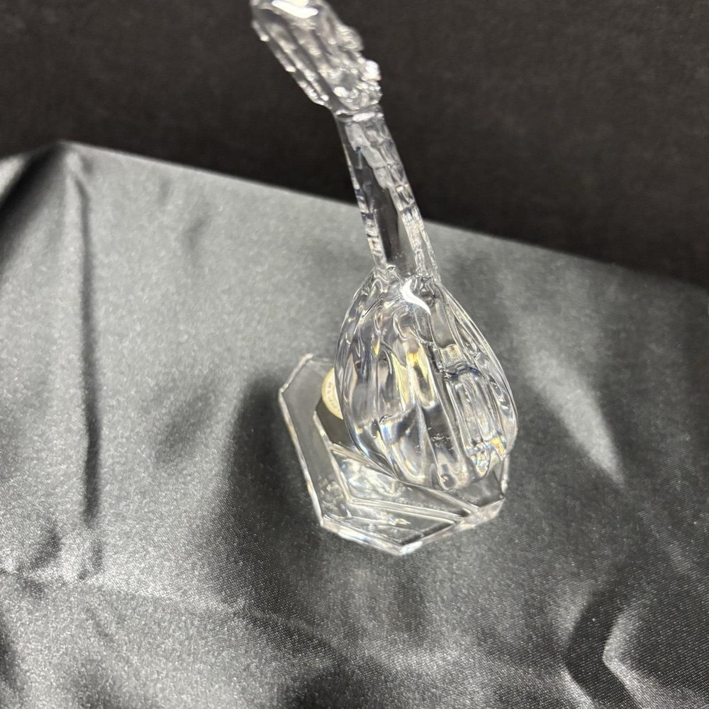 Vintage Kristakolor 6" 24% Lead Crystal‎ Glass Band Instrument Mandolin - Picture 5 of 8
